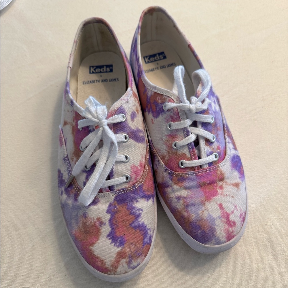 Keds x ELIZABETH AND JAMES Multicolor Tie-dye Canvas Sneakers